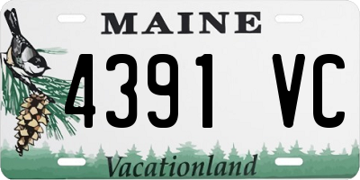 ME license plate 4391VC