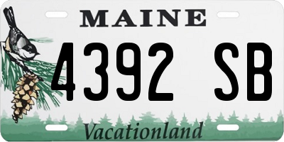 ME license plate 4392SB