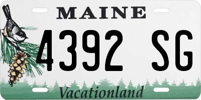 ME license plate 4392SG