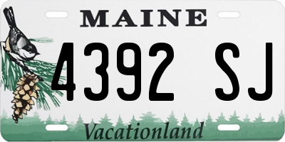 ME license plate 4392SJ