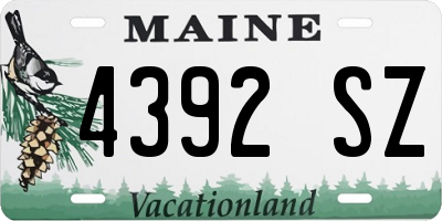 ME license plate 4392SZ