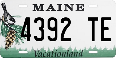 ME license plate 4392TE
