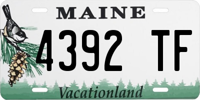 ME license plate 4392TF