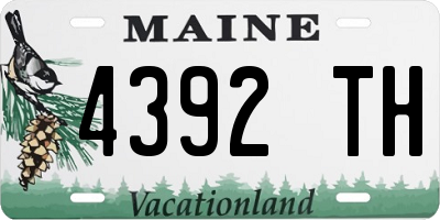 ME license plate 4392TH