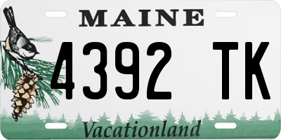 ME license plate 4392TK