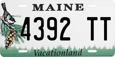 ME license plate 4392TT