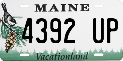 ME license plate 4392UP