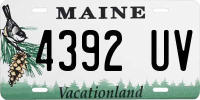 ME license plate 4392UV