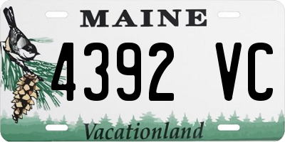 ME license plate 4392VC