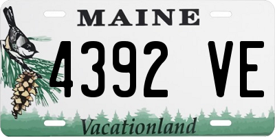 ME license plate 4392VE