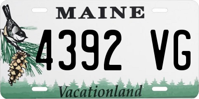 ME license plate 4392VG