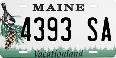 ME license plate 4393SA