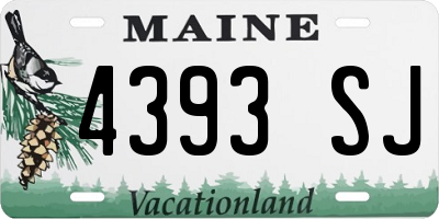 ME license plate 4393SJ