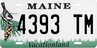 ME license plate 4393TM