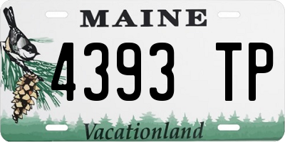 ME license plate 4393TP