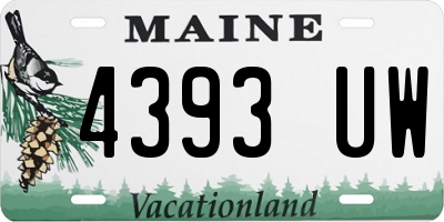 ME license plate 4393UW