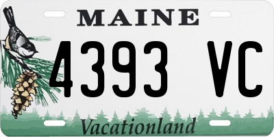 ME license plate 4393VC