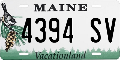ME license plate 4394SV