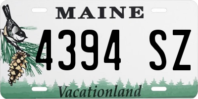 ME license plate 4394SZ