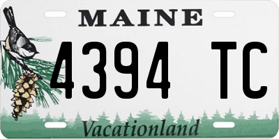 ME license plate 4394TC