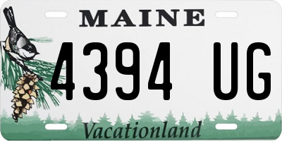 ME license plate 4394UG
