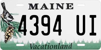 ME license plate 4394UI