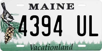 ME license plate 4394UL