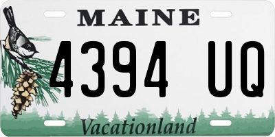 ME license plate 4394UQ
