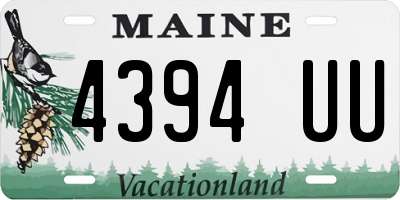 ME license plate 4394UU