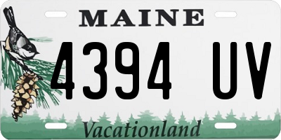 ME license plate 4394UV