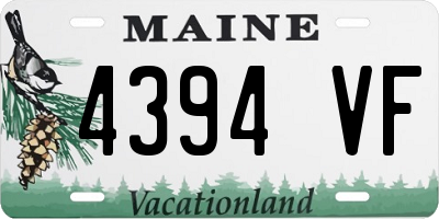 ME license plate 4394VF