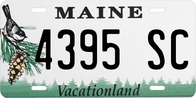 ME license plate 4395SC