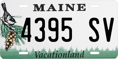 ME license plate 4395SV