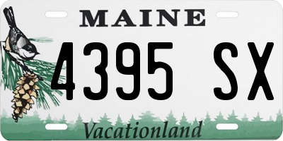 ME license plate 4395SX