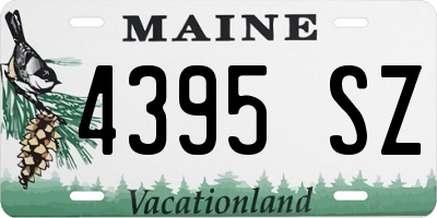 ME license plate 4395SZ