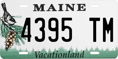 ME license plate 4395TM