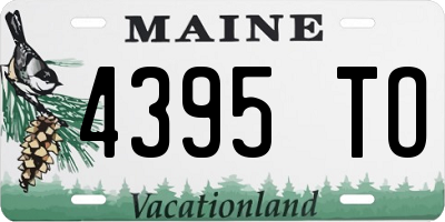 ME license plate 4395TO