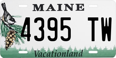 ME license plate 4395TW