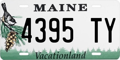 ME license plate 4395TY