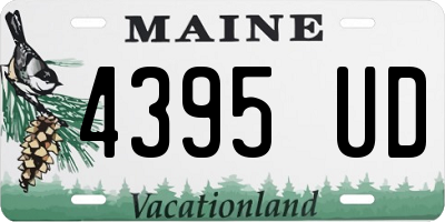 ME license plate 4395UD