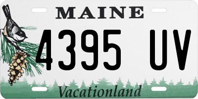 ME license plate 4395UV