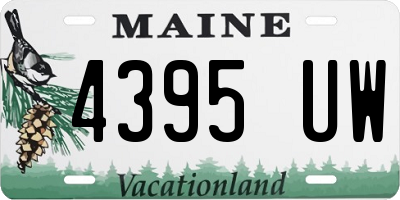 ME license plate 4395UW