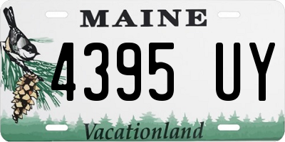 ME license plate 4395UY