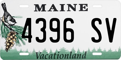 ME license plate 4396SV