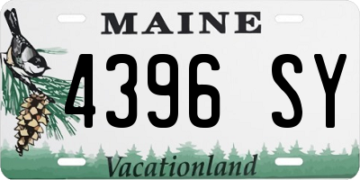 ME license plate 4396SY