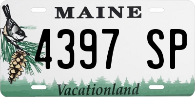 ME license plate 4397SP