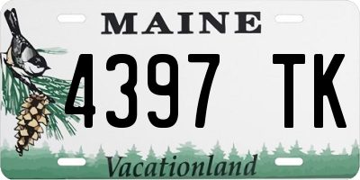 ME license plate 4397TK