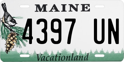 ME license plate 4397UN