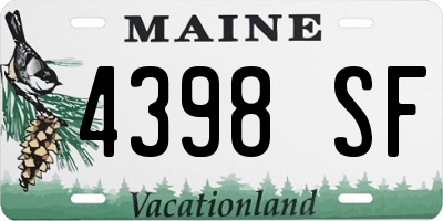 ME license plate 4398SF