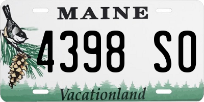 ME license plate 4398SO